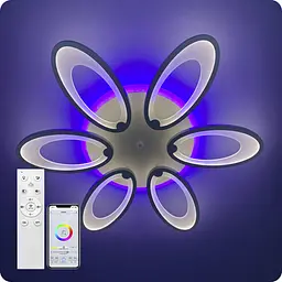 Люстра світлодіодна 517 Light 3color з пультом 134Вт Білий (01296) - мініатюра 7