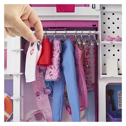 Двоповерхова шафа мрії Barbie з лялькою, 30 предметів (HGX57) - мініатюра 4