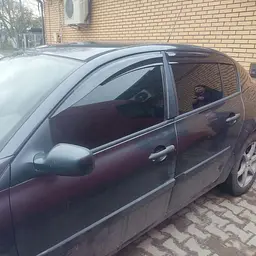 Дефлектори вікон вітровики Renault Megane II 2003-2008 Седан скотч SunPlex (SP-S-07) - мініатюра 3