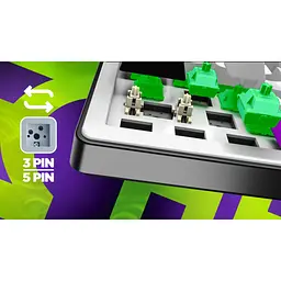 Клавіатура Hator Hellyberry HK60 Mechanical Linear RGB USB UA White/Violet (HK60) - мініатюра 10