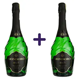 Вино ігристе Mondoro Brut біле брют 0.75 л х 2 шт. в подарунковій упаковці