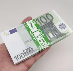 Сувенірні гроші 100 євро, 80 купюр, 19309 - мініатюра 2