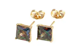 Сережки Xuping Позолота 18K пусети "Фіаніти хамелеон" 8х8мм (184247)