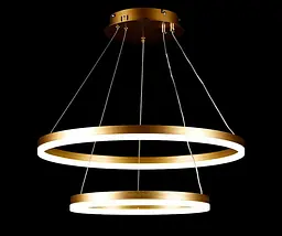 Світлодіодна люстра Splendid Ray LF2557/2 LED золото-біла з димером і пультом 130W - мініатюра 4