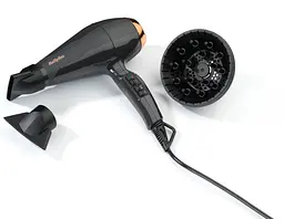 BaByliss Фен Air Pro, 2200Вт, 2 режими, дифузор, іоніз-я, хол. обдув, чорний - мініатюра 7