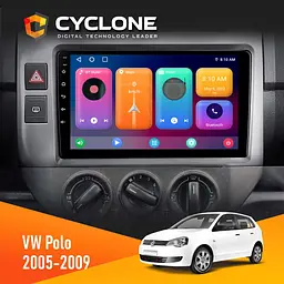 Штатна магнітола Volkswagen Polo 2005-2009 Cyclone C9-001 2x32 CPL Cyclone (НФ-00002937)