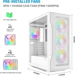 Корпус SAMA S40 без БЖ (S40-WHAPA4X1-GL) White - мініатюра 6