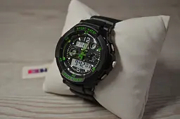 Годинник дитячий спортивний Skmei 1060 s-shock Зелений (2117869406) - мініатюра 8