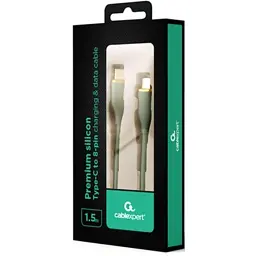Дата кабель USB 2.0 AM to Lightning 1.5m 2.25A Cablexpert (CC-USB2S-CM8PM-1.5M-G) - мініатюра 2
