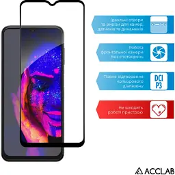 Скло захисне ACCLAB Full Glue Samsung A13 4G Black (1283126524219) - мініатюра 5