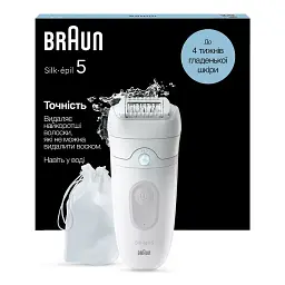 Епілятор Braun Silk-epil 5 SE 5-011 Білий/Сірий UA - мініатюра 2