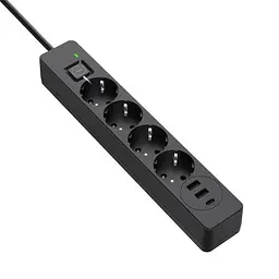 Мережевий фільтр , 4 розетки, 5 м, Black ColorWay teh0028195