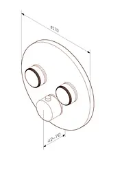 Змішувач для ванни та душу AM.PM Inspire V2.0 з термостатом F50A85700 - мініатюра 8