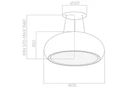 Витяжка Elica SEASHELL IX/F/80 - мініатюра 3
