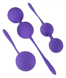 Вагінальні кульки Sweet Smile 3 Kegel Training Balls, 3 шт., фіолетовий - мініатюра 3
