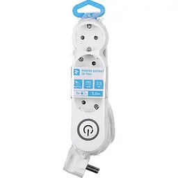 Мережевий фільтр Plus 3хТип F, 3х1мм кв, 10A, 3м, біло-сірий (2E-U03VES3M) - мініатюра 4