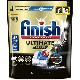 Капсули для посудомийних машин Finish Ultimate Plus All in 1, 45 шт.