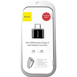 Перехідник адаптер Baseus OTG USB to Type-C CATOTG-01 - мініатюра 2