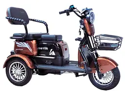 Електричний Трицикл Corso Ostin PRO (1200W, 72V, 28Ah) Гідравличні гальма Електробайк Скутер Коричневий