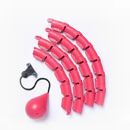 Масажний обруч Hoola Hoop Massager розбірний, з утяжнювачем, 40 см, 24 секції, рожевий - мініатюра 4