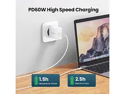 Кабель USB Type-C UGREEN US264 Type-C to Type-C PD QC4.0 60W 2m White (60520) - мініатюра 4