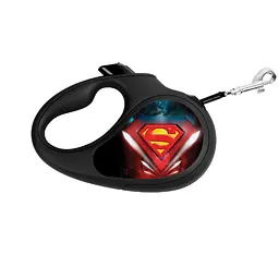 Повідець-рулетка для собак Waudog R-leash рисунок Супермен Лого L до 50 кг 5 м светоотражаюча стрічка