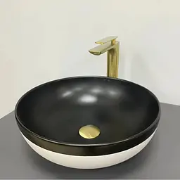 Умивальник VBI Ormela black white matt накладний VBI-016900, Чорний матовий