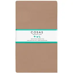 Простирадло Cosas полуторне 155х240 rum, коричневий (Ranfors_Brown_155s)