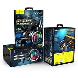 Ігрові навушники Hoco ESD03 Gaming Wired Headphones з LED-підсвічуванням - мініатюра 3