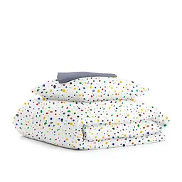 Дитяча постільна білизна в ліжечко DOTS CS6, зелений (ColorBlotsV6-6662_Steel56_140)