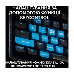 Клавіатура Logitech G PRO X TKL Rapid Linear USB UA Black (920-013233) - мініатюра 10