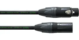 Микрофонный кабель XLR Male — XLR Female 10м Cordial CRM 10 FM-BLACK - мініатюра 1