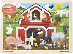 Дерев'яний пазл в рамці Melissa&Doug Ферма, 24 елемента (MD19061) - мініатюра 4