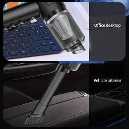 Автомобільний пилосос 120Вт, від USB + 3 насадки / Ручний пилосос AS-228 / Бездротовий пилосос для машини - мініатюра 5