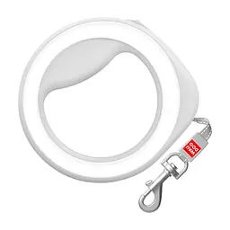 Повідець для собак WAUDOG R-leash світловідбиваюча стрічка XS-M до 40 кг 2.9 м білий (812715)