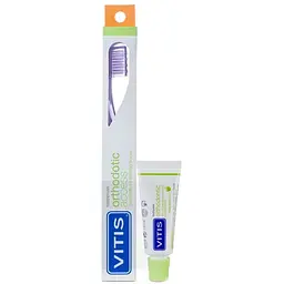 Зубна щітка Vitis Orthodontic Access + Vitis Orthodontic зубна паста 15 мл зелена - мініатюра 2