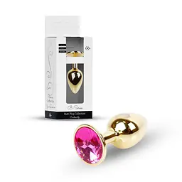 Анальна пробка з кристалом B - Series HeavyFun Plug-Jewellery, 7 см (рожевий) - мініатюра 8