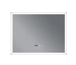 Дзеркало Mixxus FLAT MR04-80x60 з LED Touch, Anti-fog, димером, регулюванням яскравості, годинником (MI6928) - мініатюра 6