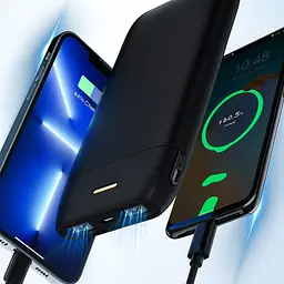Повербанк LENYES PX167 10000 мА·год з LED-індикатором і 2 USB, чорний - мініатюра 3