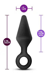 Анальная пробка Blush Anal Adventures, 13,3 см, черный - миниатюра 3