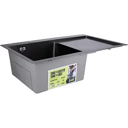 Мийка для кухні Lidz Handmade H7849BR інтегрована крило праворуч 3.0/1.0 мм Brushed Black PVD (LIDZH7849BRPVD3008) - мініатюра 2