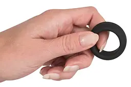 Ерекційне кільце Black Velvets Cock Ring 2.6 см чорний - мініатюра 7