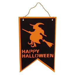 Декор прапор Відьма Happy Halloween - мініатюра 1
