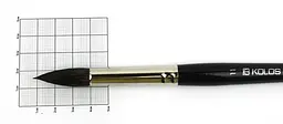 Пензель білка кругла Classic 3049R №11 коротка ручка KOLOS (4823064900163) - мініатюра 2
