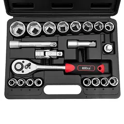 Набір насадок торцевих Ultra 1/2" 21 шт CrV Taiwan (6003062) - мініатюра 5