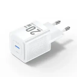 Зарядний пристрій Vention USB-C PD20W GaN white (FEPW0-EU)