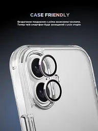 Захисне скло для камери Apple iPhone 17, Supreme BI, фіолетовий колір, з рамкою, глянцеве скло для захисту лінз, протиударне, прозоре, з клейовим шаром по контуру, не впливає на якість фото, ArmorStandart (ARM86446) - мініатюра 6