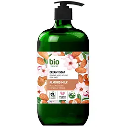 Крем-мило Bio Naturell Almond milk Creamy soap with Pump, 946 мл