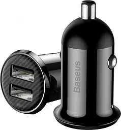 Автомобільний зарядний пристрій Baseus Grain Pro 4.8A 2USB (CCALLP-01) Black [67979] - мініатюра 3