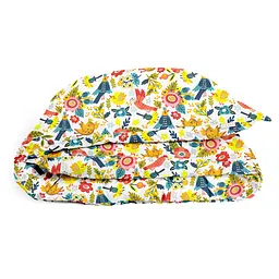 Дитяча постільна білизна в ліжечко FAIRY BIRDS, помаранчевий (EthnicFlowerBirds_Marmalade94_140) - мініатюра 4